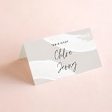 "Swoon" - Place Cards in Cream by Lindsay Stetson Thompson - Folded with Free Guest Printing