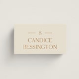 "Floral Type Arch" - Place Cards in Cream by Baumbirdy - Front with Free Guest Printing