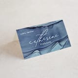 "Slate" - Place Cards in Blue Jasper by Erin Deegan - Folded with Free Guest Printing
