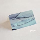 "Slate" - Place Cards in Blue Jasper by Erin Deegan - Folded Back of Card