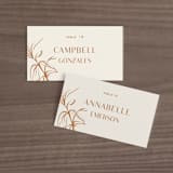 "Ovalon" - Place Cards in Terracotta by Pati Cascino - Front with Free Guest Printing