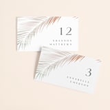 "Painted Leaves" - Place Cards in Coconut by Owl and Toad - Front with Free Guest Printing
