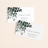 "On and On" - Place Cards in Botanical Bouquet by Design Lotus - Front with Free Guest Printing