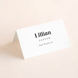 "whimsical ampersand" - Place Cards in Black Tie by Laura Hamm - Folded with Free Guest Printing