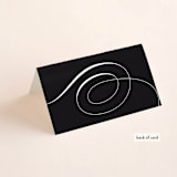 "whimsical ampersand" - Place Cards in Black Tie by Laura Hamm - Folded Back of Card