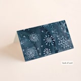 "Midnight Snowfall" - Place Cards in Navy by Alethea and Ruth - Folded Back of Card