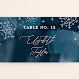 "Midnight Snowfall" - Place Cards in Navy by Alethea and Ruth - Detail