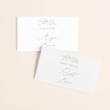 "Essential" - Place Cards in Mist by Design Lotus - Front with Free Guest Printing