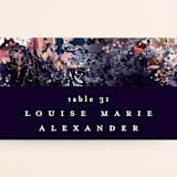 "Floral Cascade" - Place Cards in Navy by Phrosné Barwood - Detail