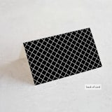"Kindly Join Us" - Place Cards in Pearl by Laura Hamm - Folded Back of Card