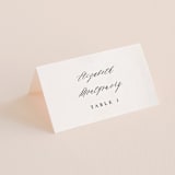 "Crush" - Place Cards in Buttery by Carolyn MacLaren - Folded with Free Guest Printing