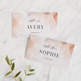 "Romantic" - Place Cards in Earth by Lori Wemple - Front with Free Guest Printing
