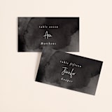 "Eloquent" - Place Cards in Coal by Mansi Verma - Front with Free Guest Printing