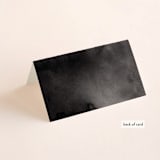 "Eloquent" - Place Cards in Coal by Mansi Verma - Folded Back of Card