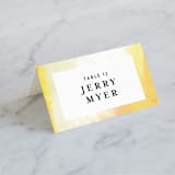 "Upper Block" - Place Cards in Daisy by Lea Velasquez - Folded with Free Guest Printing