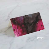 "Aurora" - Place Cards in Raspberry by Itsy Belle Studio - Folded Back of Card