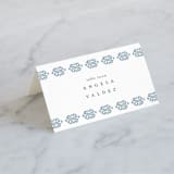 "Painted Ikat" - Place Cards in Frost by Liz Conley - Folded with Free Guest Printing