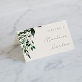 "Watermark" - Place Cards in Cypress by Kaydi Bishop - Folded with Free Guest Printing