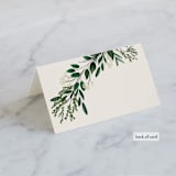 "Watermark" - Place Cards in Cypress by Kaydi Bishop - Folded Back of Card