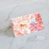 "Peony Gardens" - Place Cards in Peony by Inna Moreva - Folded Back of Card
