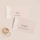 "French Roses" - Place Cards in Blush by 2birdstone - Front with Free Guest Printing