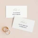 "Bold Love" - Place Cards in Antique by Brandy Folse - Front with Free Guest Printing