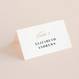 "Bold Love" - Place Cards in Antique by Brandy Folse - Folded with Free Guest Printing