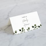 "green rush" - Place Cards in Snow by Anupama - Folded with Free Guest Printing