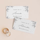 "A Sketched Wreath" - Place Cards in Concrete by Plain White Paper Co - Front with Free Guest Printing