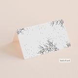 "A Sketched Wreath" - Place Cards in Concrete by Plain White Paper Co - Folded Back of Card