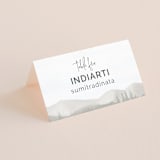"muted mountains" - Place Cards in Splendid Day by Deborah Chou - Folded with Free Guest Printing