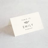 "Modern Bliss" - Place Cards in Cream by Elly - Folded with Free Guest Printing