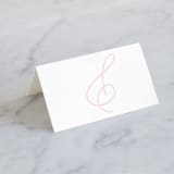 "AND" - Place Cards in Carnation by Kim Dietrich Elam - Blank front