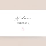 "Lettera" - Place Cards in Blush by Lauren Chism - Detail