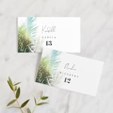 "Summer Palm" - Place Cards in Leaf by Baumbirdy - Front with Free Guest Printing