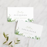 "Bright & Green" - Place Cards in Sprig by Amanda Day - Front with Free Guest Printing