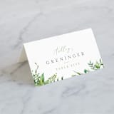 "Bright & Green" - Place Cards in Sprig by Amanda Day - Folded with Free Guest Printing