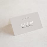 "Styled" - Place Cards in Fog by Pixel and Hank - Folded with Free Guest Printing