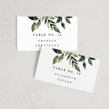 "Clearing" - Place Cards in Leaf by Alethea and Ruth - Front with Free Guest Printing