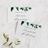 "Winter Bouquet" - Place Cards in Mist by Alethea and Ruth - Front with Free Guest Printing