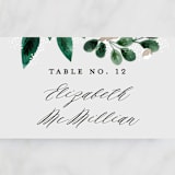 "Winter Bouquet" - Place Cards in Mist by Alethea and Ruth - Detail