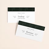 "A Dash of Delight" - Place Cards in Pine Needle by Bramble Studio - Front with Free Guest Printing