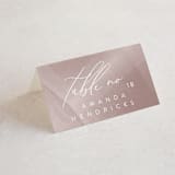 "plain paint" - Place Cards in Taupe by Phrosné Barwood - Folded with Free Guest Printing