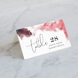 "living coral" - Place Cards in Coral by Phrosné Barwood - Folded with Free Guest Printing
