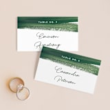 "Evergreens Watercolor" - Place Cards in Forest by Yao Cheng Design - Front with Free Guest Printing