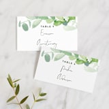 "Soft Eucalyptus" - Place Cards in Garden by Yao Cheng Design - Front with Free Guest Printing