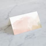 "Morning Mist" - Place Cards in Blush by Carrie ONeal - Blank front
