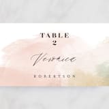 "Morning Mist" - Place Cards in Blush by Carrie ONeal - Detail