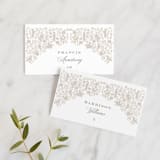 "Hacienda" - Place Cards in Stone by Lagniappe Paper - Front with Free Guest Printing
