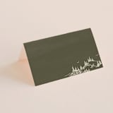 "into the mountains" - Place Cards in Olive by Helen Halik - Blank front